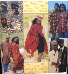 9115 Simplicity  TRIBAL HATS, PINS, SHAWL, SCARVES,TUNIC UNISEX PATTERN L-XL or XS-MED CHOICE UNCUT